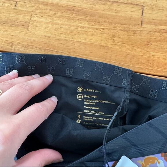 NWT Honeylove Sculpt Smoothing Black High Rise Tummy Control Shapewear Bottom 3X - Picture 4 of 5